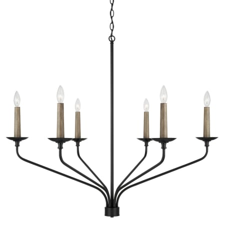 Capital Lighting Wilder 6 Light 41" Wide Taper Candle Style Chandelier Matte Black