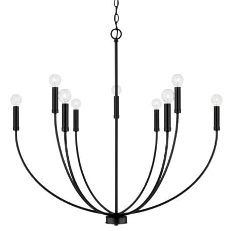 Capital Lighting Ansley 9 Light 35" Wide Taper Candle Style Chandelier Matte Black