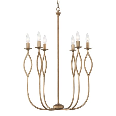 Capital Lighting Cohen 6 Light 22" Wide Taper Candle Style Chandelier Mystic Luster