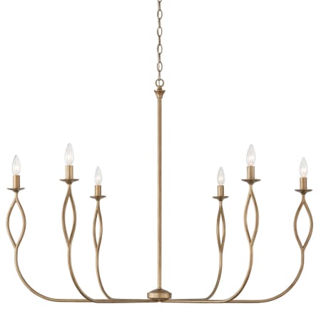 Capital Lighting Cohen 6 Light 44" Wide Taper Candle Style Chandelier Mystic Luster