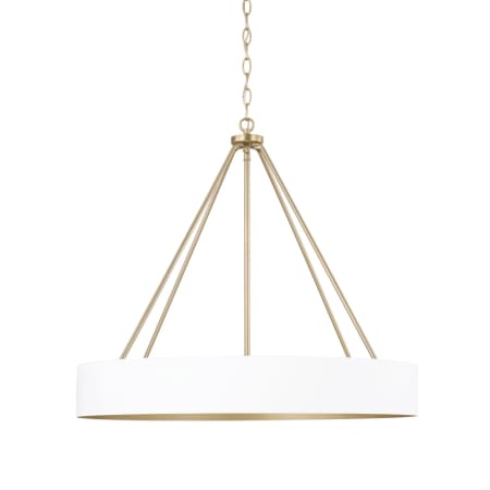 Capital Lighting Weller 4 Light 28" Wide Ring Chandelier Matte Brass / White