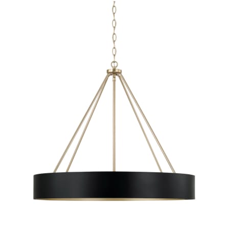 Capital Lighting Weller 4 Light 28" Wide Ring Chandelier Matte Brass / Black