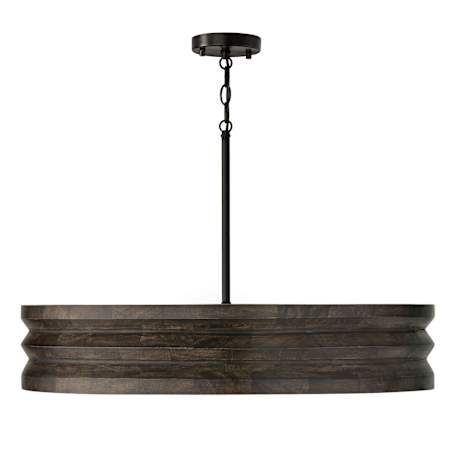 Capital Lighting Dunn 4 Light 30" Wide Drum Chandelier Espresso Stain / Black