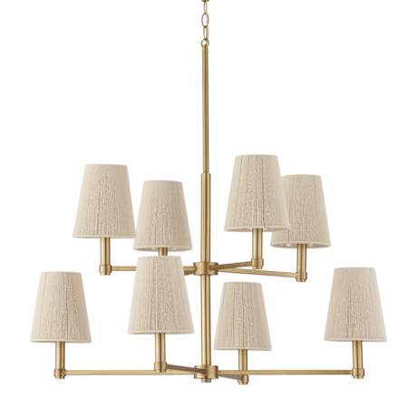 Capital Lighting Mira 8 Light 38" Wide Chandelier Matte Brass