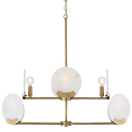 Capital Lighting Oriya 8 Light 35" Wide Chandelier Aged Brass