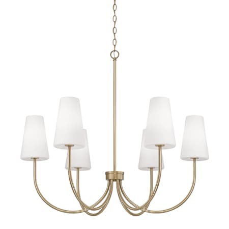 Capital Lighting Averitt 6 Light 37" Wide Chandelier Aged Brass