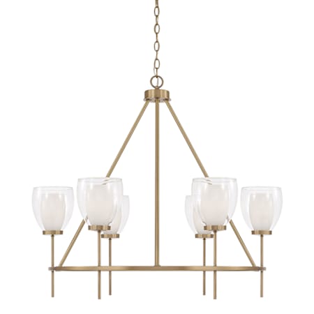 Capital Lighting Joss 6 Light 35" Wide Chandelier Aged Brass