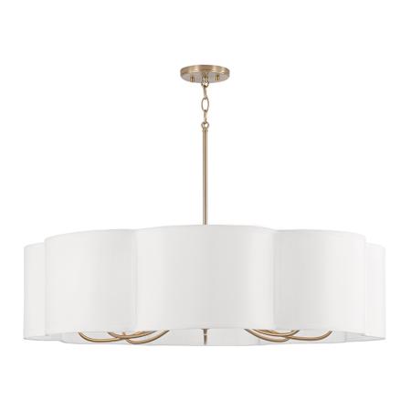 Capital Lighting Sabine 8 Light 36" Wide Drum Chandelier Matte Brass