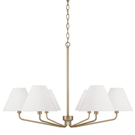 Capital Lighting Chadwick 6 Light 34" Wide Chandelier Aged Brass