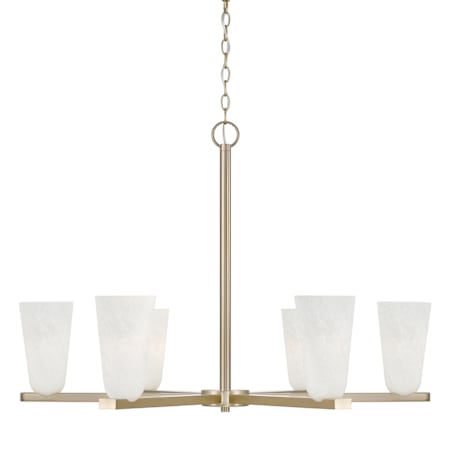 Capital Lighting Romy 6 Light 36" Wide Chandelier Matte Brass