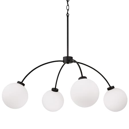 Capital Lighting Amos 4 Light 37" Wide Chandelier Black Iron