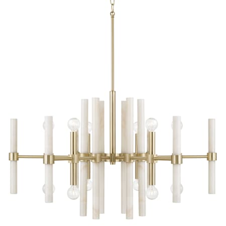 Capital Lighting Marlow 12 Light 35" Wide Taper Candle Style Chandelier Matte Brass
