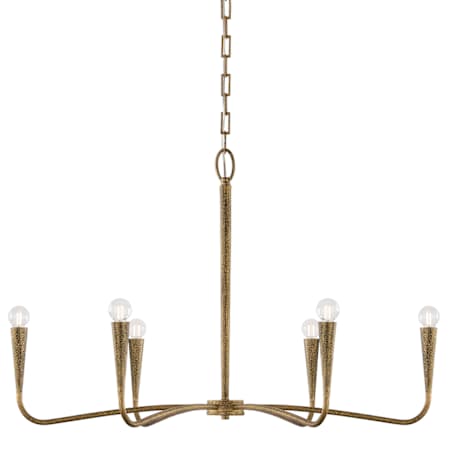 Capital Lighting Savari 6 Light 39" Wide Taper Candle Style Chandelier Artisan Gold
