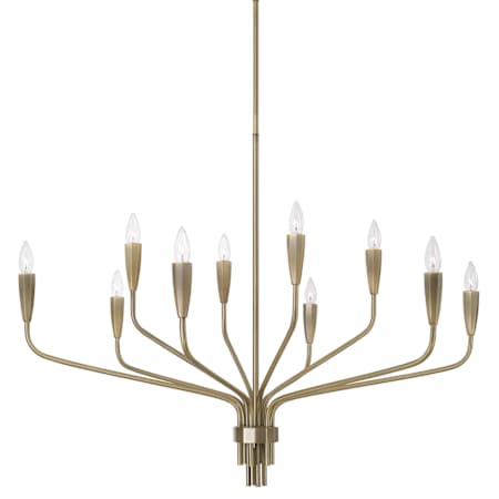 Capital Lighting Palmer 10 Light 41" Wide Taper Candle Style Chandelier Antiqued Brass