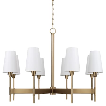 Capital Lighting Leland 8 Light 42" Wide Chandelier Aged Brass