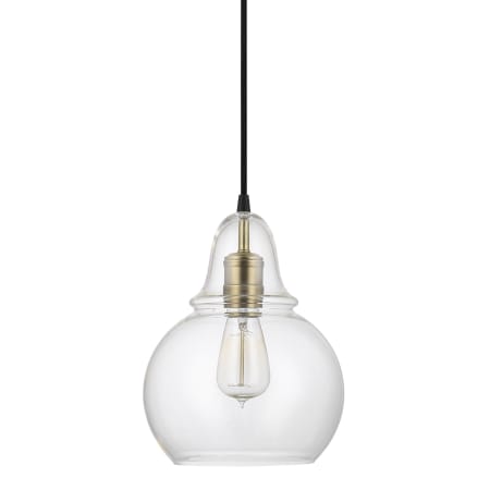 Capital Lighting 11-1/4" Tall Mini Pendant Aged Brass