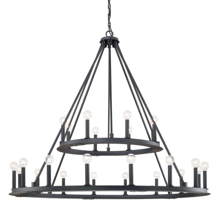 Capital Lighting Pearson 24 Light 48" Wide Taper Candle Style Chandelier Black Iron