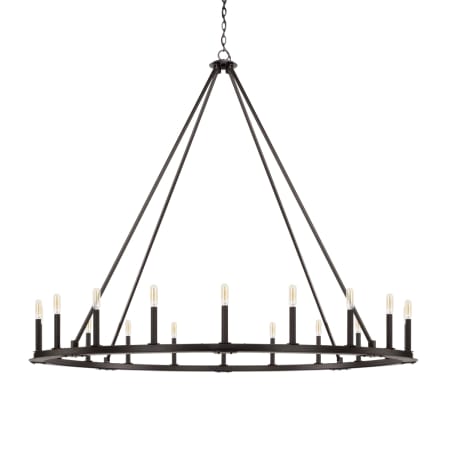 Capital Lighting Pearson 20 Light 60" Wide Taper Candle Style Chandelier Black Iron