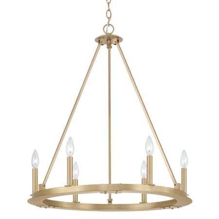 Capital Lighting Pearson 6 Light 26" Wide Taper Candle Style Chandelier Aged Brass