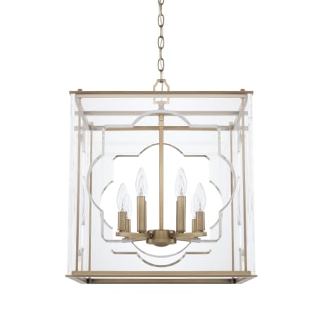 Capital Lighting 8 Light 18" Wide Taper Candle Chandelier Aged Brass