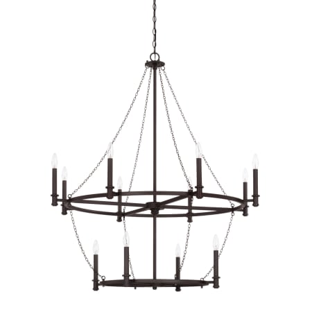 Capital Lighting Lancaster 12 Light 41" Wide Chandelier Black Iron