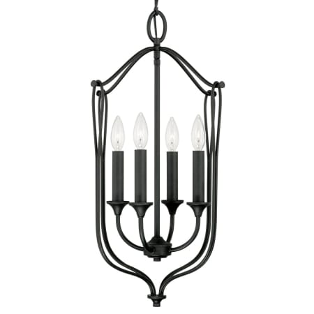 Capital Lighting Bentley 4 Light 15" Wide Taper Candle Pendant Black Iron
