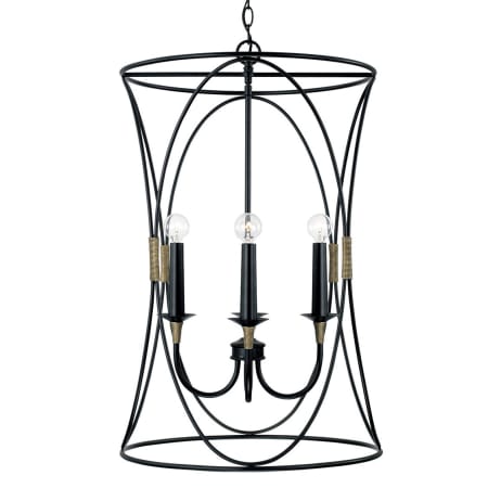 Capital Lighting Amara 4 Light 19" Wide Pendant Matte Black with Brass