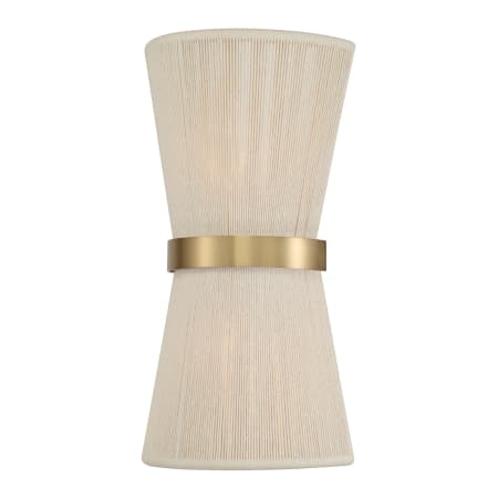 Capital Lighting Cecilia 2 Light Sconce Bleached Natural Rope / Patinaed Brass