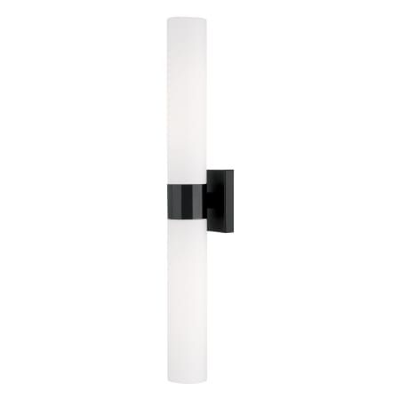 Capital Lighting Sutton 2 Light 5" Wide Bath Bar with Soft White Glass Shades Matte Black