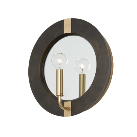 Capital Lighting Finn 12" Tall Wall Sconce Black Stain / Matte Brass