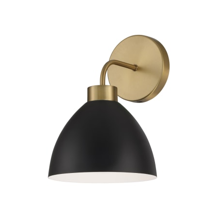 Capital Lighting Ross 11" Tall Bathroom Sconce Aged Brass / Black