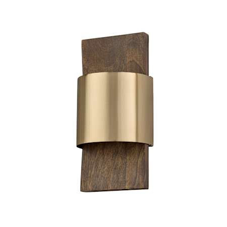Capital Lighting Sidney 13" Tall LED Wall Sconce Nordic Wood / Matte Brass