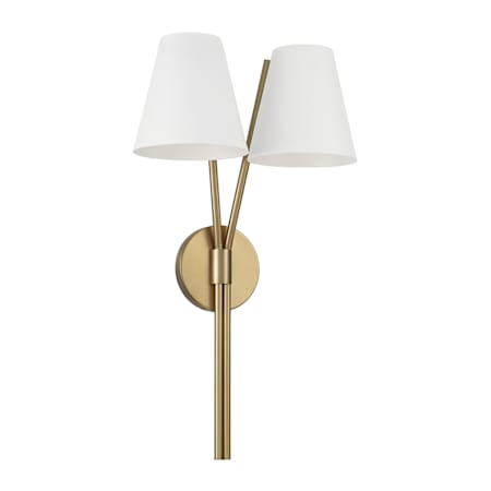Capital Lighting Cami 2 Light 24" Tall Wall Sconce Aged Brass / White