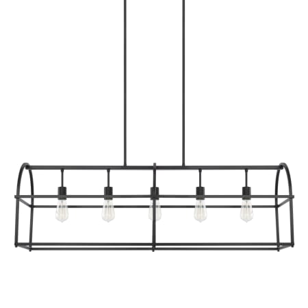 Capital Lighting 5 Light 46" Wide Linear Chandelier Matte Black