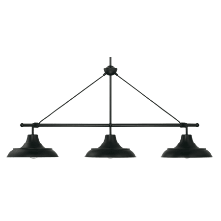 Capital Lighting Jones 3 Light 48" Wide Linear Chandelier Matte Black