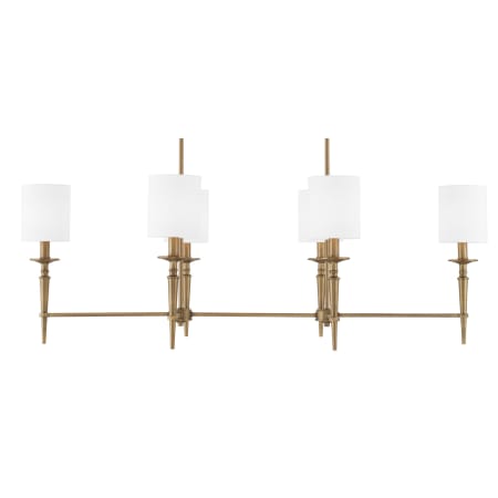 Capital Lighting Abbie 6 Light 48" Wide Pillar Candle Linear Chandelier Aged Brass
