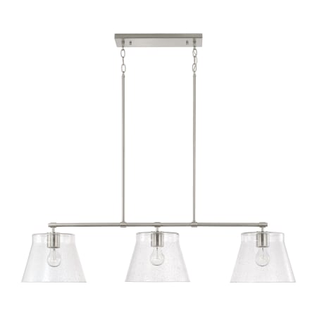 Capital Lighting Baker 3 Light 45" Wide Linear Chandelier Brushed Nickel