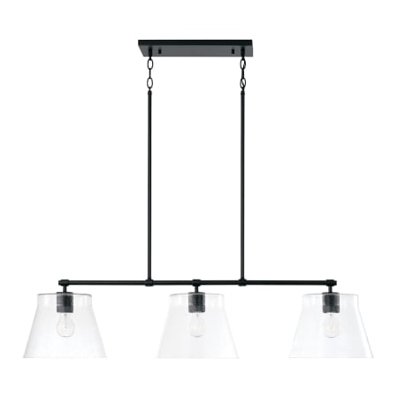 Capital Lighting Baker 3 Light 45" Wide Linear Chandelier Matte Black