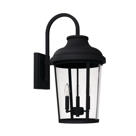 Capital Lighting Dunbar 3 Light 27" Tall Outdoor Wall Sconce Black