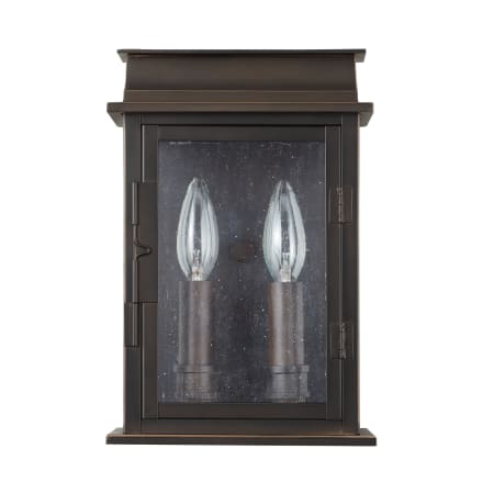 Capital Lighting Bolton 2 Light 11" Tall Outdoor Wall Sconce Oiled Bronze