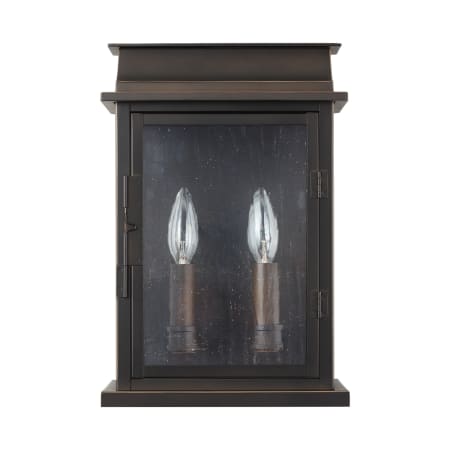 Capital Lighting Bolton 2 Light 14" Tall Outdoor Wall Sconce Oiled Bronze