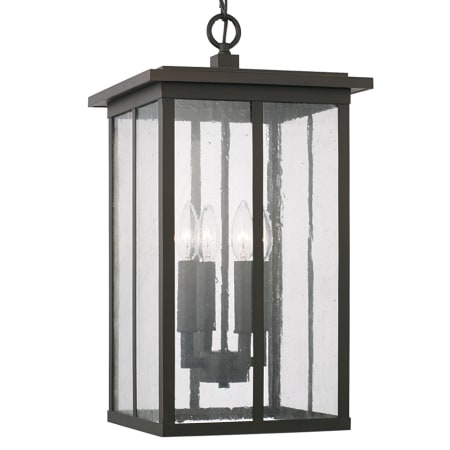 Capital Lighting Barrett 4 Light 12" Wide Outdoor Taper Candle Pendant Oiled Bronze