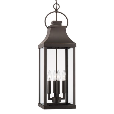 Capital Lighting Bradford 4 Light 9" Wide Outdoor Taper Candle Mini Pendant Oiled Bronze