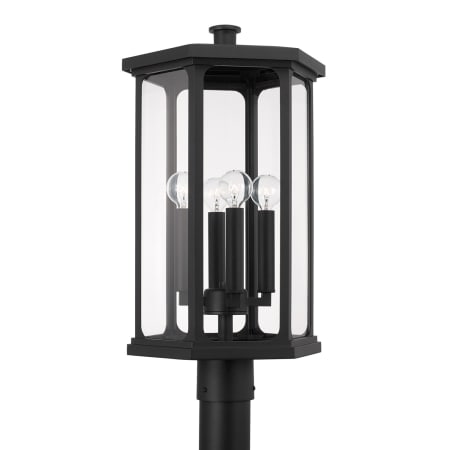 Capital Lighting Walton 4 Light 22" Tall Outdoor Single Head Post Light Black