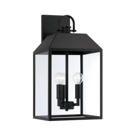 Capital Lighting Nelson 3 Light 19" Tall Outdoor Wall Sconce Black
