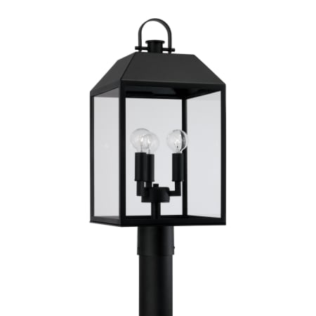 Capital Lighting Nelson 3 Light 22" Tall Post Light Black