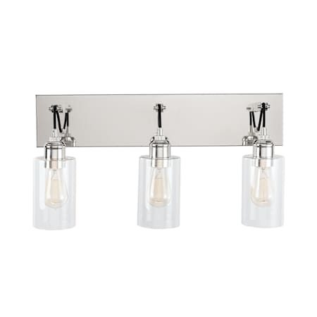 Capital Lighting 3 Light 24" Wide Bathroom Vanity Light Polished Nickel