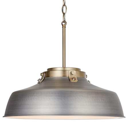 Capital Lighting Oakwood Single Light 18" Wide Pendant Antique Nickel