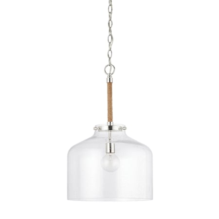 Capital Lighting Corde 14" Wide Pendant Polished Nickel