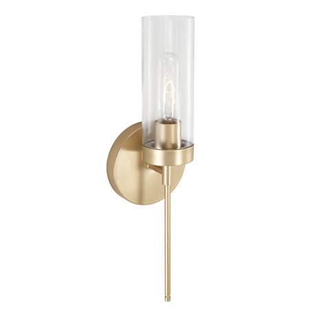 Capital Lighting Riley 17" Tall Bathroom Sconce with Clear Glass Shade Soft Gold